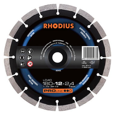 Rhodius Diamanttrennscheibe LD40 PROline, 300 x 12,0 x 2,8 x 25,40mm 303437