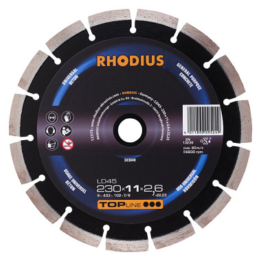 Rhodius Diamanttrennscheibe LD45 TOPline, 300 x 11,0 x 2,8 x 20,00mm 303838