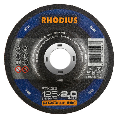 Rhodius Freihandtrennscheibe FTK33 PROline, 150 x 3,0 x 22,23mm 200922