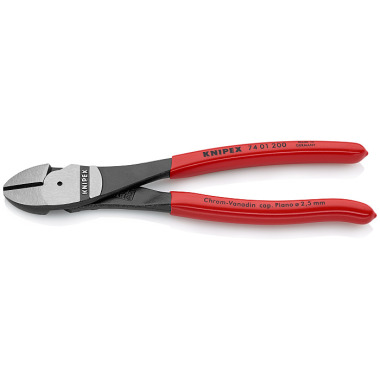 Knipex High Leverage Diagonal Cutter black atramentized plastic coated 200mm 74 01 200