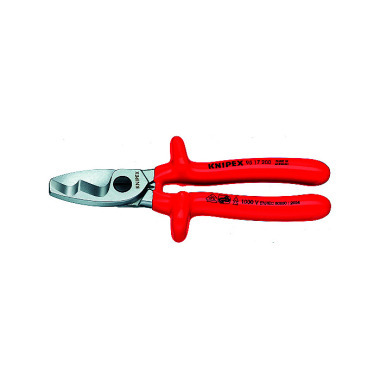 Knipex Cable Shears with twin cutting edge with dipped insulation, VDE-tested 200mm 95 17 200