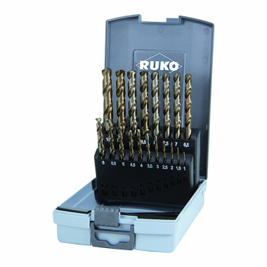 Ruko Sada spirálových vrtáků DIN 338 typ VA D.1-10x0,5mm HSS-Co5 Gold 215214RO