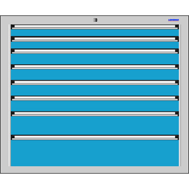 LOKOMA DRAWER CABINET RS 1024, 1000h 8 SBL. 2x75/4x100/150/200 TA 00.02.7278