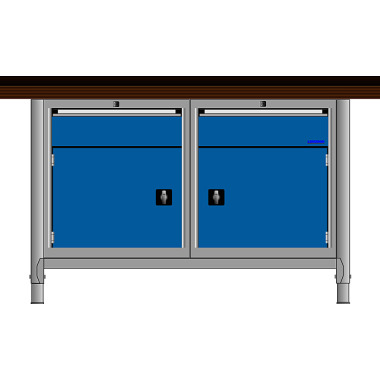 LOKOMA PRACOVNÍ STŮL N-KW 150/2/T MULTIPLEX, 2xTA, 2xDOORS,2xBÖD 00.05.8564