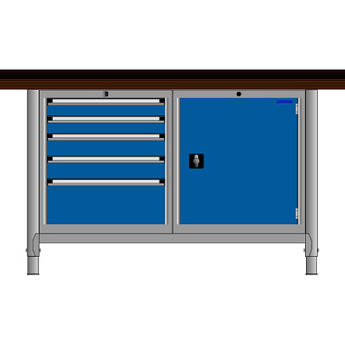 LOKOMA WORKBENCH N-KW 150/5/TR WITH MULTIPLEX PLATE 1500x700x50 00.05.8584