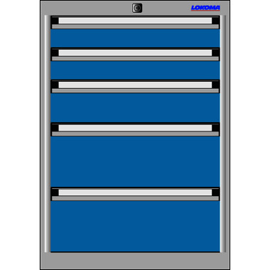 LOKOMA DRAWER BLOCK RS 440, 625h. 5SBL 2x75/100/2x150 TA 00.07.9211