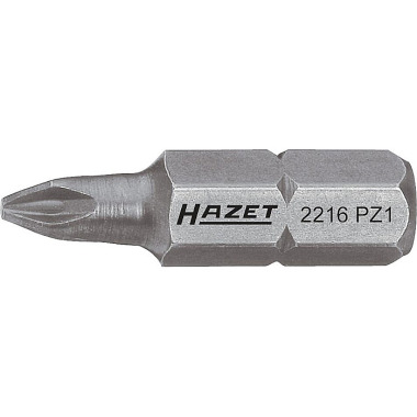 HAZET Bit - plný šestihran 6,3 (1/4 palce) - Pozidriv profil PZ - PZ1 mm 2216-PZ1