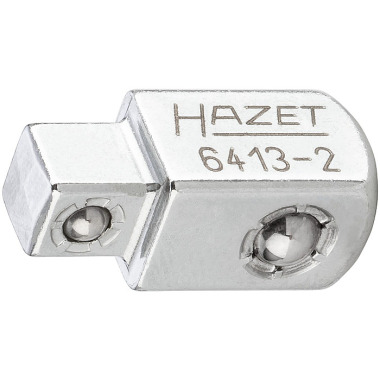 HAZET Průchozí čtverec - plný čtverec 10 mm (3/8 palce) - plný čtverec 6,3 mm (1/4 palce) 6413-2