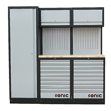 Sonic MSS 1958mm nástěnná skříňka s dřevěnou pracovní deskou 4731301