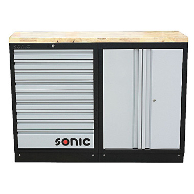 Sonic MSS 1348mm nástěnná skříňka s dřevěnou pracovní deskou 4731306