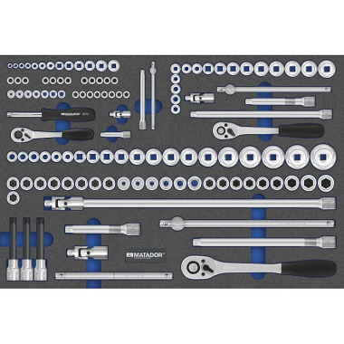 MATADOR MTS R: Socket Set XL, 140 pcs 3/3: 565x390mm 8164 1421