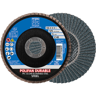 PFERD POLIFAN lamelové kotouče PFC 125 Z40 SG DURABLE STEEL 67782124