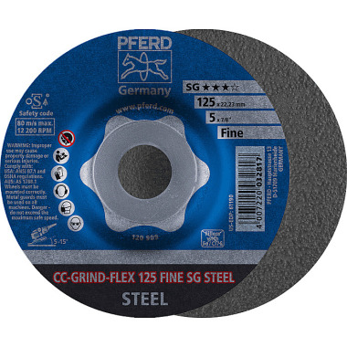 PFERD CC-GRIND brusný kotouč CC-GRIND-FLEX 125 SG STEEL FINE 64187125