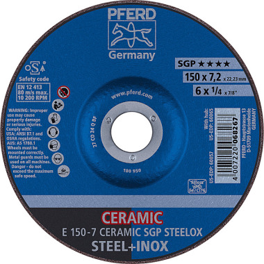 PFERD Brusný kotouč E 150-7 CERAMIC SGP STEELOX 69901759