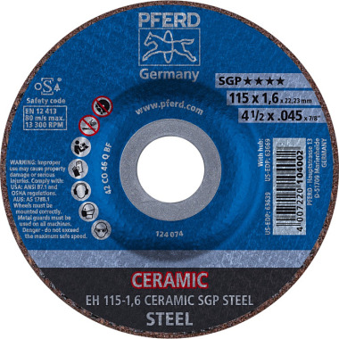 PFERD Cutting disc EH 115-1.6 CERAMIC SGP STEEL 61300115