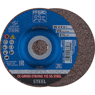 PFERD CC-GRIND brusný kotouč CC-GRIND-STRONG 115 SG STEEL 64181115