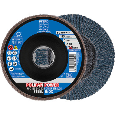 PFERD POLIFAN klapková podložka PFC 125 Z 40 SG POWER STEELOX/X-LOCK 67784126