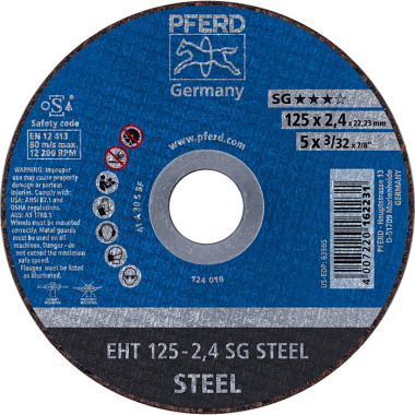 PFERD Cutting disc EHT 125-2.4 SG STEEL 61321222