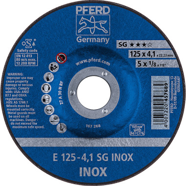 PFERD Grinding wheel E 125-4.1 SG INOX 62212423