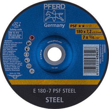 PFERD Brusný kotouč E 180-7 PSF STEEL 62017634