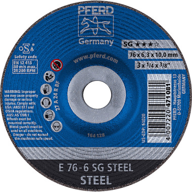 PFERD Brusný kotouč E 76-6 SG STEEL/10,0 62208626