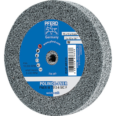 PFERD POLINOX compact grinding wheel PNER-W 7513-6 SiC F 44691647