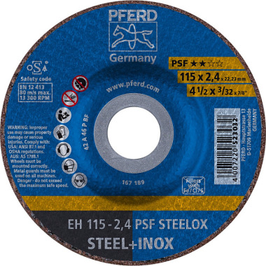 PFERD Cutting disc EH 115-2.4 PSF STEELOX 61740326