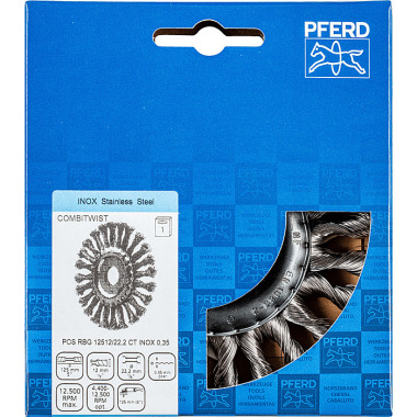 PFERD Štětec kulatý, vázaný POS RBG 12512/22,2 CT INOX 0,35 43303011