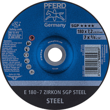 PFERD Brusný kotouč E 180-7 ZIRCON SGP STEEL 62217737