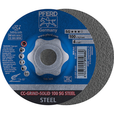 PFERD CC-GRIND brusný kotouč CC-GRIND-SOLID 100 SG STEEL/16.0 64185100