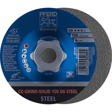 PFERD CC-GRIND brusný kotouč CC-GRIND-SOLID 150 SG STEEL 64185150