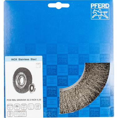 PFERD Round brush, knotless POS RBU 20025/AK32-2 INOX 0.30 43701260