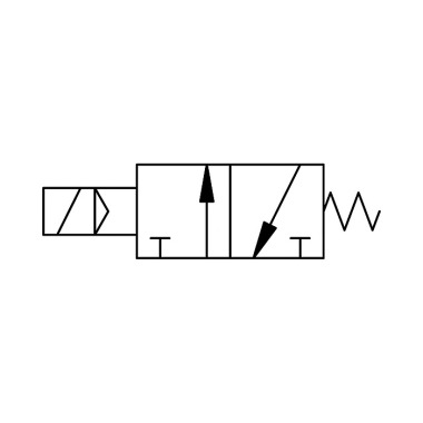 Riegler 3/2-cestný ventil „BASIC“, elektropneumatický, monostabilní, G 1/8, NC 146709