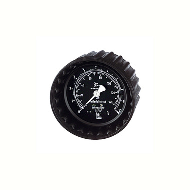 Riegler Tlakoměr, 0 - 10 barů/140 psi, ø 63 mm, G 1/4, zadní strana 114539