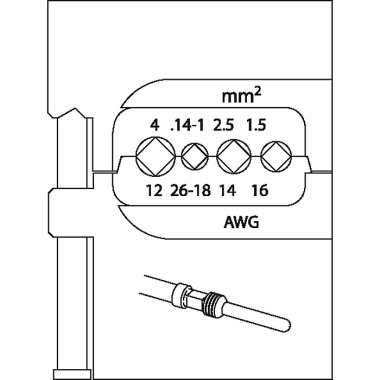 GEDORE Modulová vložka pro těžké konektory 0,14-4 mm 8140-18