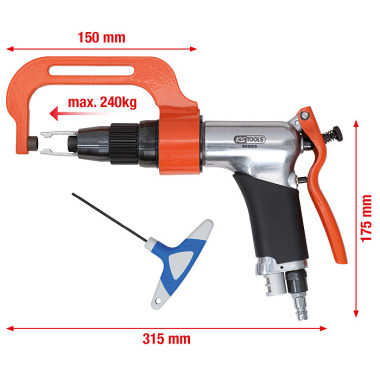 KS Tools Fastdrill-Druckluft-Schweißpunkt- Bohrmaschinen-Satz 515.1310