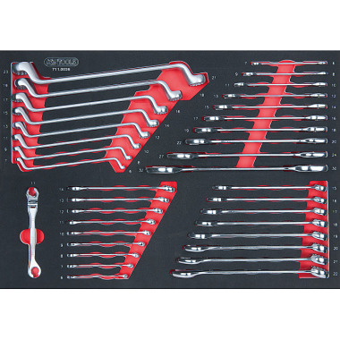 KS Tools Schlüssel-Satz, 36-tlg. 1/1 Systemeinlage 711.0036