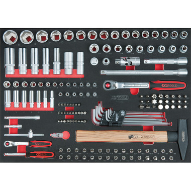 KS Tools Steckschlüssel-Satz, 163-tlg. 1/1 Systemeinlage 711.0163