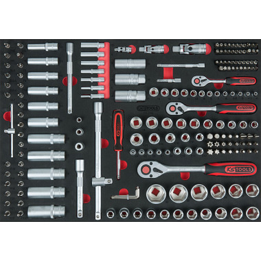 KS Tools Steckschlüssel-Satz 195-tlg. 1/1 Systemeinlage 711.0195