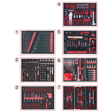 KS Tools Einlagenpaket 268 tlg. 713.0269