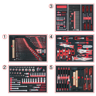 KS Tools SCS Systemeinlagen-Satz, Zoll und SAE 299-tlg. 715.0299