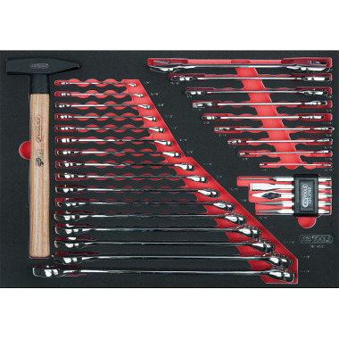 KS Tools Schlüssel+Hammer-Satz, Zoll, 31-tlg. 1/1 Systemeinlage 781.4031