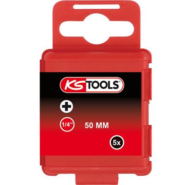 KS Tools 1/4" Bit, 50mm, PH1, 5er Pack 911.2211