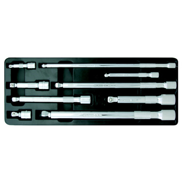 KS Tools CHROME+ Kipp-Verlängerungs-Satz, 9-tlg. 1/4"+3/8"+1/2" 918.0009