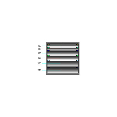 ThurMetall Zásuvková skříň (ŠxHxV) 1205x695x1000mm KEY Lock rubínově červená RAL 3003 84.231.070