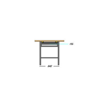 ThurMetall Kompaktní pracovní stůl (ŠxHxV) 1000x700x845mm Multiplex KEY Lock světle modrá RAL 5012 64.800.010