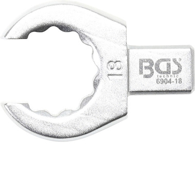 BGS Push Fit Ring Spanner | otevřený typ | 18 mm | čtvercový rozměr 9 x 12 mm 6904-18