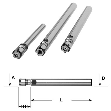 Mack Werkzeuge Upínací sklíčidlo ER 11 MINI, válec Ø 16 x 130 13-7812-16-11M-130