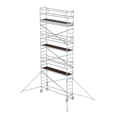 MUNK Mobile scaffolding, 0.75 נ3.0 m, with outrigger. Platform height 6.35 m 156646