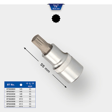 Brilliant  1/2" Bit-Schraubendreher, XZN, 55mm, M6 BT022931